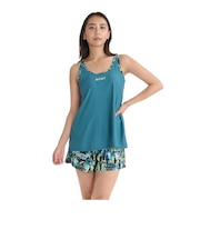 ロキシー（ROXY）フィットネス水着 レディース 水泳 STAY TRUE タンキニ 水着 Aラインシルエット 緑 S-Lサイズ 26SPRSW261503G…