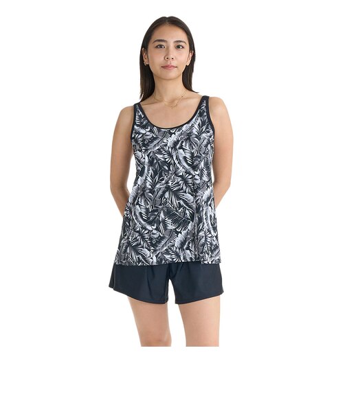 ロキシー（ROXY）フィットネス水着 レディース 水泳 STAY TRUE タンキニ 水着 Aラインシルエット 黒 S-Lサイズ 26SPRSW261503B…