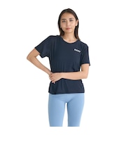 ロキシー（ROXY）フィットネス WIND SHIFT CROSSOVER Tシャツ 水陸両用 接触冷感 26SU RST262563 BLK