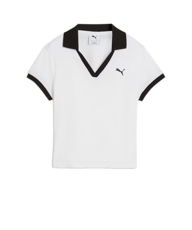 プーマ（PUMA）ワードローブ ESS 半袖ポロシャツ 636874 02 WHT