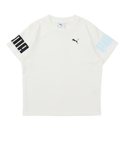 プーマ（PUMA）ガールズ ESS エレベーテッド クール 半袖 Tシャツ 695789 02 WHT