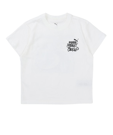 プーマ（PUMA）ボーイズ ミッド90S リラックスド バック グラフィック 半袖 Tシャツ 694225 02 WHT