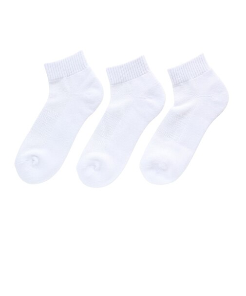 デュアリグ（DUARIG）底パイル ハーフソックス 3足組 23～25cm 6S0110-WASK-895GSA WHT