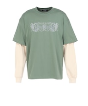 エクストララージ（XLARGE）ロンT レイヤード 長袖Tシャツ 101261011011-GREEN