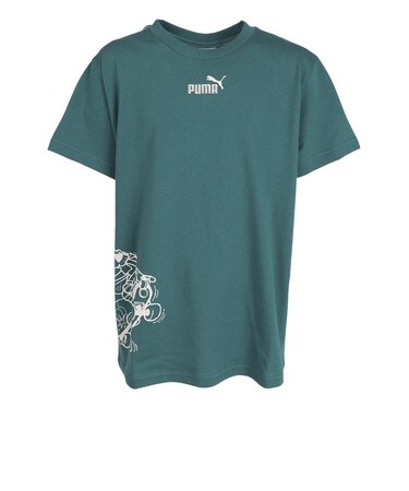 プーマ（PUMA）ジュニア ミッド90S AOP 半袖 Tシャツ B 694271 41 GRN