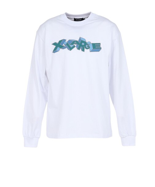 エクストララージ（XLARGE）ロンT 3Dロゴ 長袖Tシャツ 101261011010-WHITE