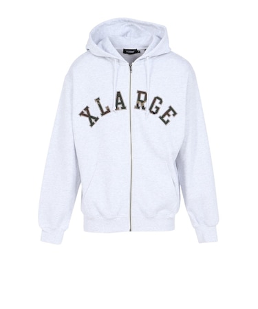 エクストララージ（XLARGE）CAMO PATCH ジップアップ フーディトレーナー 101261012012-ASH