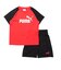 プーマ（PUMA）ジュニア ESS NO. 1 ロゴ ポリ 半袖Tシャツ&ショーツ 上下セット 687868 11 RED