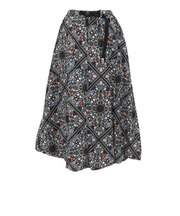 ゴースローキャラバン（GOSLOWCARAVAN）ナイロン コットン ペイズリーバルーンスカート 360219 BLK