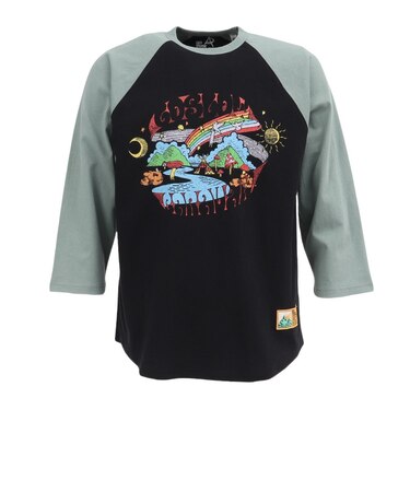 ゴースローキャラバン（GOSLOWCARAVAN）USAコットン gscWORLD 8分袖 ベースボール Tシャツ 361906 GRN