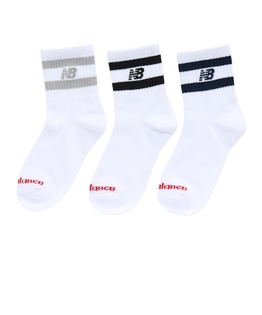 ニューバランス（new balance）ジュニア ショートライン 3足組ソックス LAS55657AS1