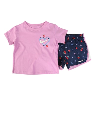 ナイキ（NIKE）ジュニア CHERRY AOP TEMPO 半袖Tシャツ インナーショーツ付き 上下セット 36N746-U90