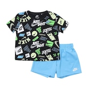 ナイキ（NIKE）ジュニア AOP JERSEY 半袖Tシャツ ショートパンツ 上下セット 66N735-B9F