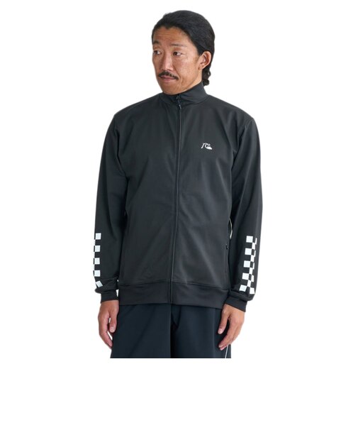 クイックシルバー（Quiksilver）ラッシュガード チェッカー ジップ 長袖ラッシュガード 26SPQLY261011BLK