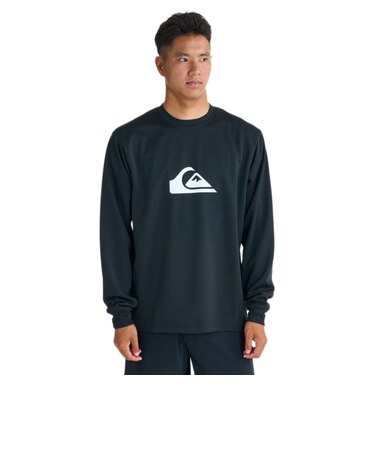 クイックシルバー（Quiksilver）ラッシュガード COMP ロゴ長袖サーフTシャツ 26SPQLY261013BLK