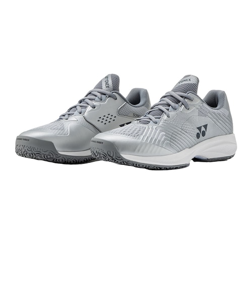 ヨネックス　ライトグレー　ユニS ヨネックス（YONEX）クレーコート用 テニスシューズ パワークッション