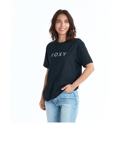 ロキシー（ROXY）WILDSIDE PAISLEY ペイズリー柄ロゴ 半袖Tシャツ 26SPRST261091BLK