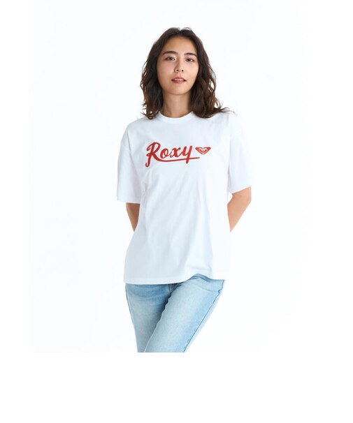 ロキシー（ROXY）ALGAE サガラ刺繍ロゴ 半袖Tシャツ 26SPRST261095WHT2