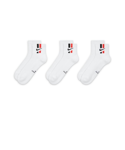 ナイキ（NIKE）エブリデイ エレベーテッド アンクルソックス ストライプ 144 3足組 IH8533-900