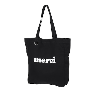 MERCI ロゴ トートバッグ 103243053011-BLACK