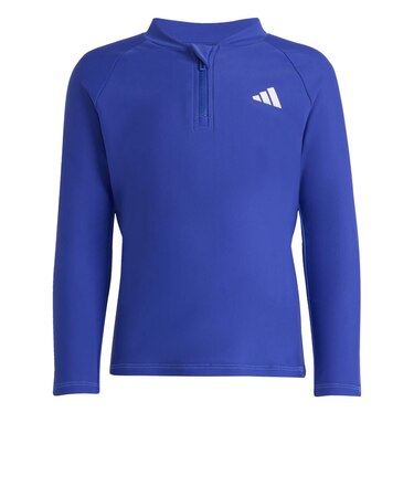 アディダス（adidas）水着 ジュニア 水泳 長袖 ジップ ラッシュガード キッズ SX826-KB7243