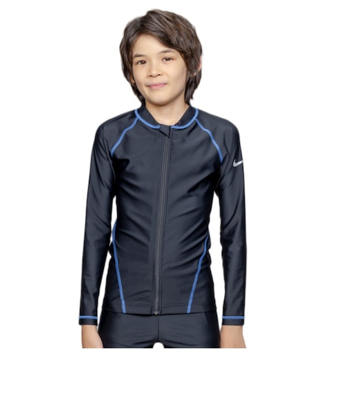 ナイキ（NIKE）ジュニア ラッシュガード 長袖 ジップ付き 1991128-0010