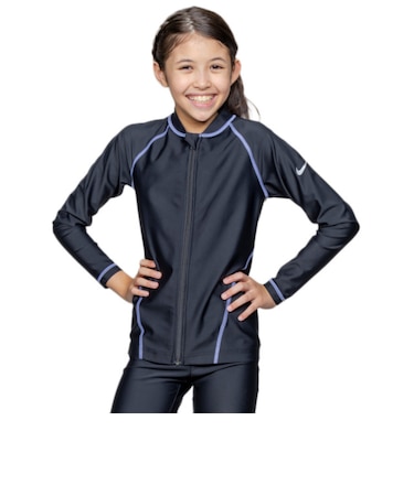 ナイキ（NIKE）ジュニア ラッシュガード 長袖 ジップ付き 1991128-0024