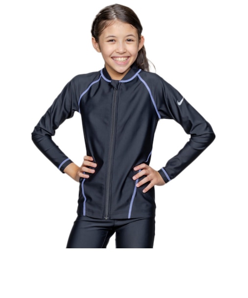 ナイキ（NIKE）ジュニア ラッシュガード 長袖 ジップ付き 1991128-0024