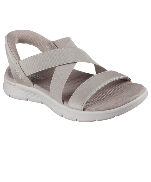 スケッチャーズ（SKECHERS）ストラップサンダル SLIP-INS ゴーウォーク フレックス サンダル - グリマー ベージュ 141489-TPE