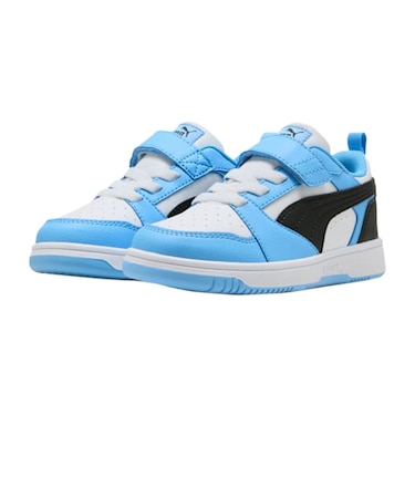 プーマ（PUMA）キッズ スニーカー ボーイズ スポーツシューズ リバウンドV6 ロウ ライトブルー AC+PS 39741934