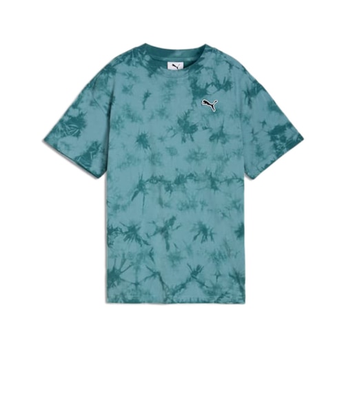 プーマ（PUMA）キッズ ESS エレベーテッド リラックスド タイダイ 半袖 Tシャツ 694236 41 GRN