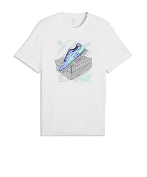 プーマ（PUMA）グラフィック スニーカー 半袖Tシャツ 694087 02 WHT
