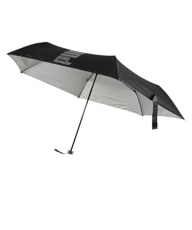 プーマ（PUMA）晴雨兼用 ブラック ワンポイント折ミニ傘 PBP85MN60 BKxGY