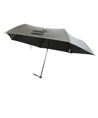 プーマ（PUMA）晴雨兼用 シルバー ワンポイント折ミニ傘 PBP84MN60 SVxBK