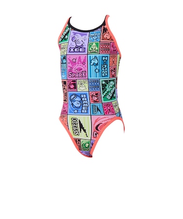 スピード（SPEEDO）競泳水着 ジュニア 女子 水泳 カービィ ドットブロック ターンズスーツ STG02602 MT