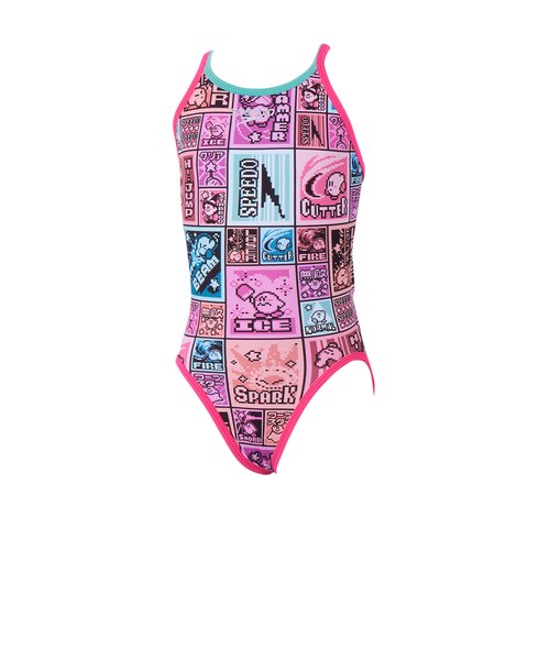 スピード（SPEEDO）競泳水着 ジュニア 女子 水泳 カービィ ドット