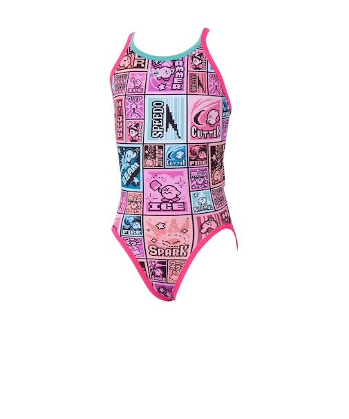 スピード（SPEEDO）競泳水着 ジュニア 女子 水泳 カービィ ドットブロック ターンズスーツ STG02602 PN