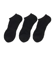 クー（Coo.）冷感HMショートソックス 3足組 BLK3 894CO6GSA0257 BLK