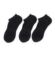 クー（Coo.）冷感HMショートソックス 3足組 BLK3 895CO6GSA0245 BLK