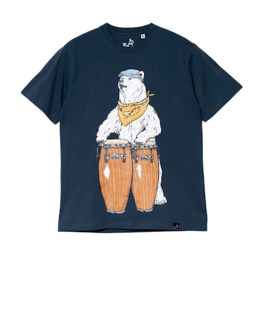 ゴースローキャラバン（GOSLOWCARAVAN）USA COTTON コンガクマ 半袖Tシャツ 361909 NAV