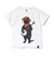 ゴースローキャラバン（GOSLOWCARAVAN）ジュニア USA COTTON バンジョー猫 半袖Tシャツ 361923 WHT