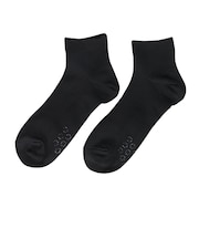 デュアリグ（DUARIG）平編み ANTI SLIP ハーフソックス 2足組 23～25cm 6S0071-WASK-895GSA BLK