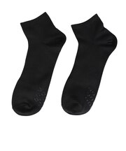 デュアリグ（DUARIG）平編み ANTI SLIP ハーフソックス 2足組 25～27cm 6S0051-WASK-894GSA BLK