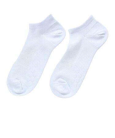 デュアリグ（DUARIG）平編み ANTI SLIP スニーカーソックス 2足組 23～25cm 6S0066-WASK-895GSA WHT