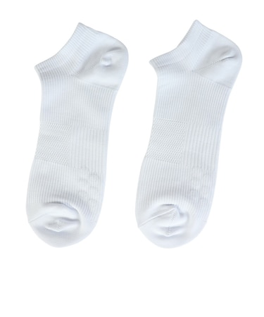デュアリグ（DUARIG）平編み ANTI SLIP スニーカーソックス 2足組 25～27cm 6S0040-WASK-894GSA WHT