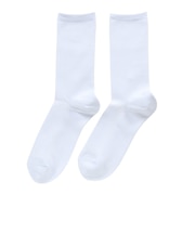 デュアリグ（DUARIG）平編み COOL クルー丈ソックス 2足組 23～25cm 6S0136-WASK-895GSA WHT