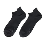デュアリグ（DUARIG）平編み ANTI SLIP ハイバック ショートソックス 2足組 23～25cm 6S0069-WASK-895GSA BLK
