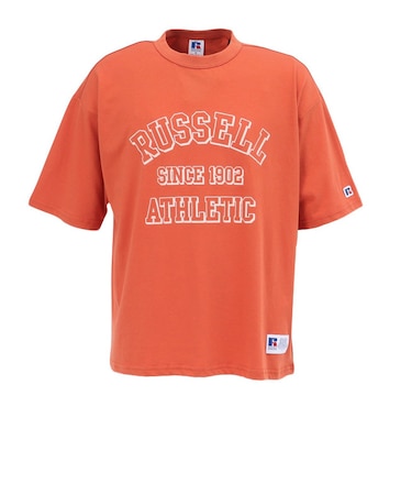 ラッセル（RUSSELL）30/- カレッジロゴ 半袖Tシャツ RBM26S0008 ORG