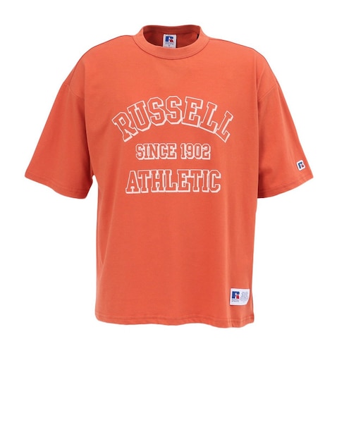 ラッセル（RUSSELL）30/- カレッジロゴ 半袖Tシャツ RBM26S0008 ORG