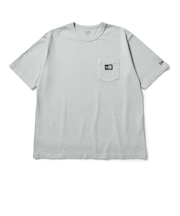 ニューエラ（NEW ERA）ガーメントダイ コットン 半袖Tシャツ Box Logo Woven Patch グレー 14856684